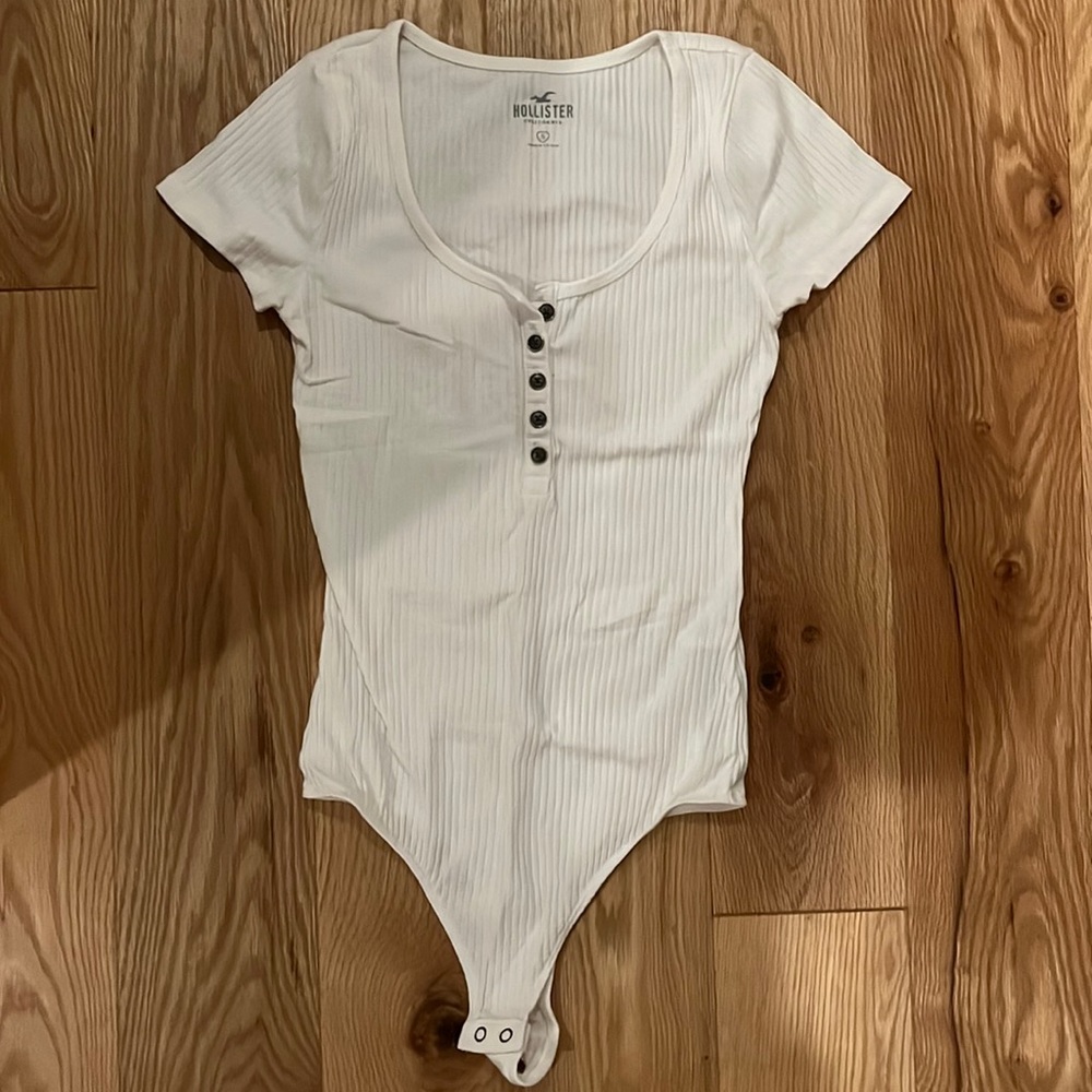 White button up bodysuit from Hollister